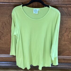 M Square by Neetu Malik chartreuse swing cotton Tshirt, Size M